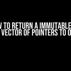 C++ How to return a immutable (on all levels) vector of pointers to objects?