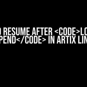 How to Resume After loginctl suspend in Artix Linux?