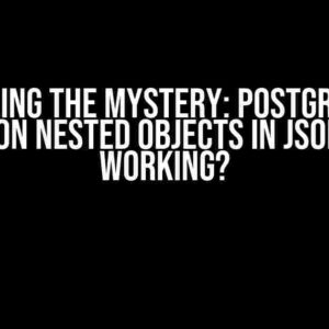 Unraveling the Mystery: PostgreSQL GIN Index on Nested Objects in JSONB Not Working?